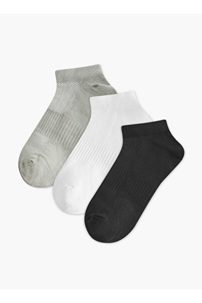 FAV مجموعة من 3 جوارب بطول الكاحل غير تيري ومزخرفة