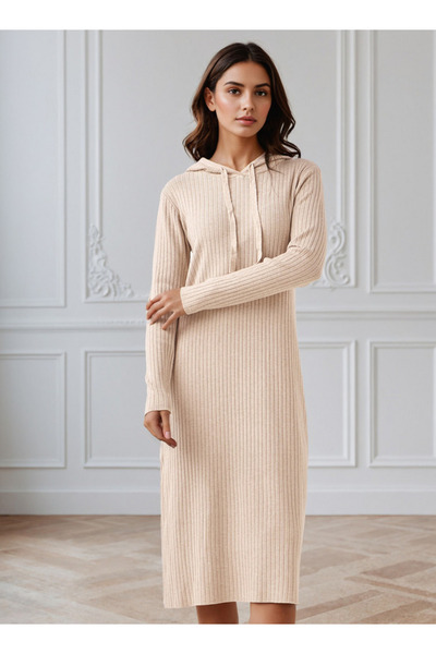 FAV A-line Midi Dress with Hood