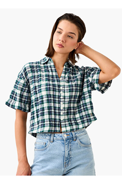 Lee Cooper قميص منقوش بياقة وقصة عادية