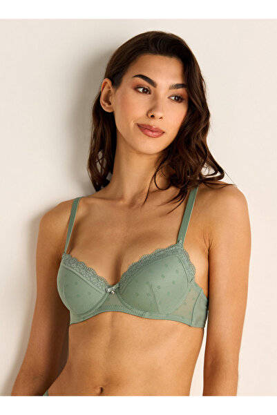 FAV حمالة صدر نصفية بتفاصيل من الدانتيل مع إغلاق بخطاف وعين