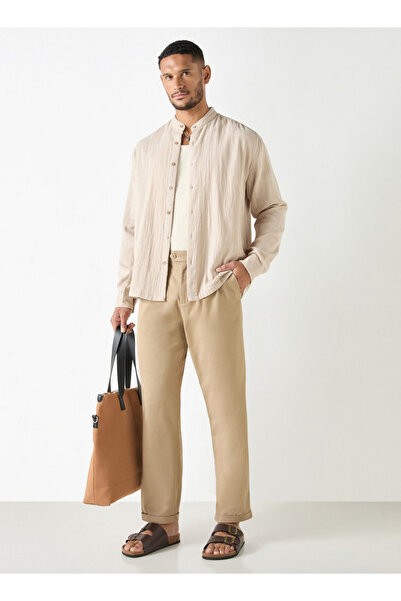 Iconic Solid Regular Fit Trousers with Pockets