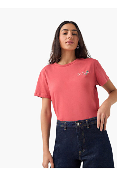 Lee Cooper Lee Cooper Printed T-shirt with Crew Neck and Raglan Sleeves