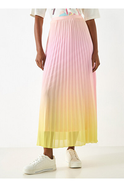 Iconic Ombre A-line Skirt with Pleat Detail