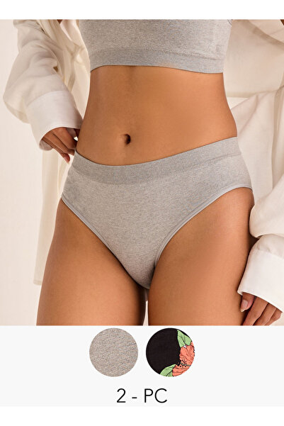 FAV مجموعة من قطعتين - سراويل داخلية متنوعة بدون درزات