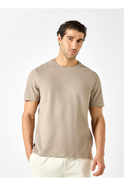 Iconic Textured Knit T-shirt With Short Sleeves