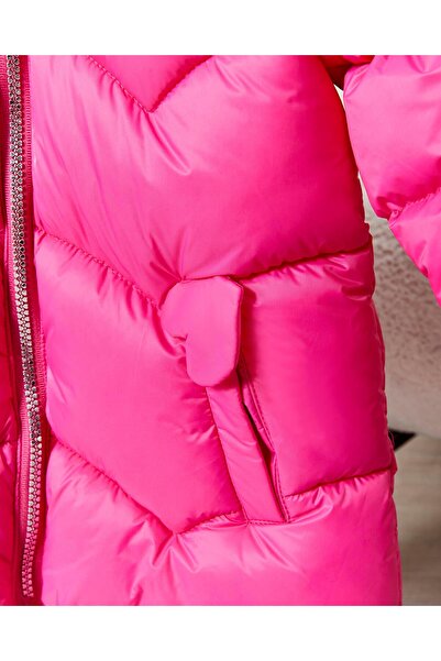 Benittokids Baby Girl Hooded Zippered Puffer Coat 51351