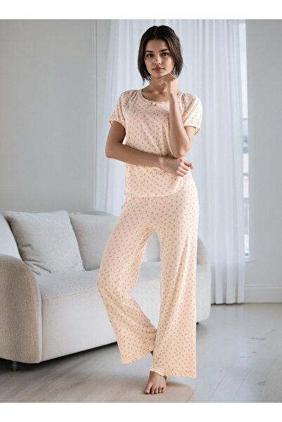 FAV Floral Print Pointelle Pyjama Set