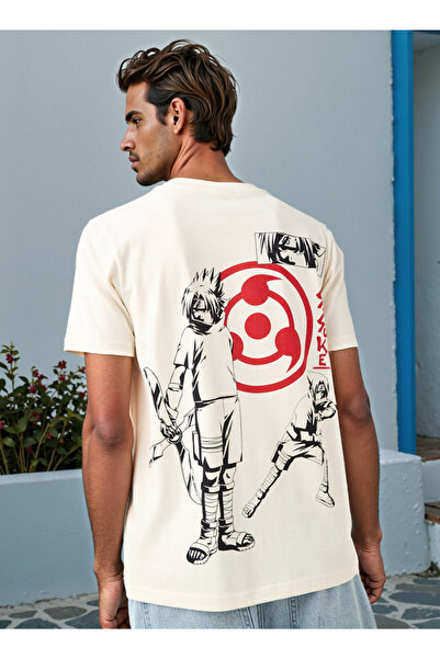 FAV تي شيرت بطبعة كاكاشي ورقبة دائرية