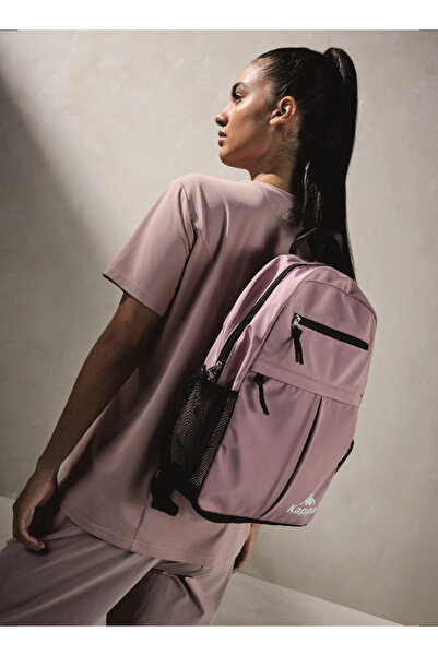 Kappa Logo Print Backpack with Adjustable Shoulder Straps