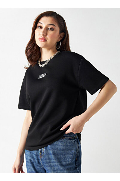 SP Characters The Celestials Print Round Neck T-shirt with Short Sleeves