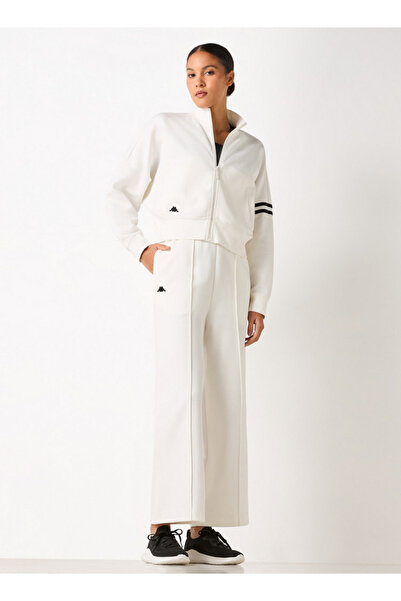 Kappa جاكيت مخطط بسحاب للإغلاق وأكمام طويلة