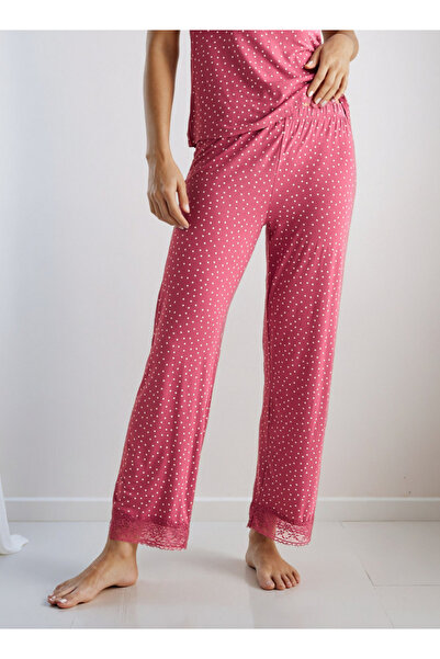 FAV Pyjama Set Lace Trim Top & Trousers
