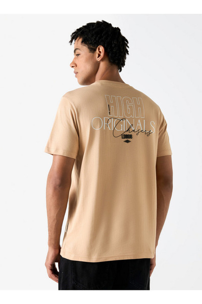 Lee Cooper تي شيرت مطبوع برقبة دائرية وأكمام قصيرة