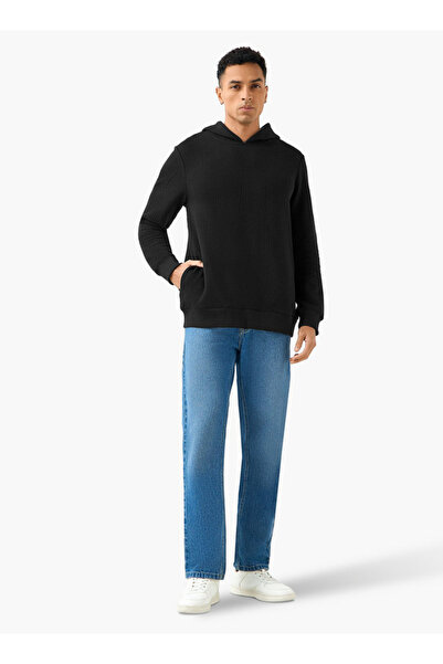 Emperor Men Relaxed Fit Textured Jacquard Hoodie