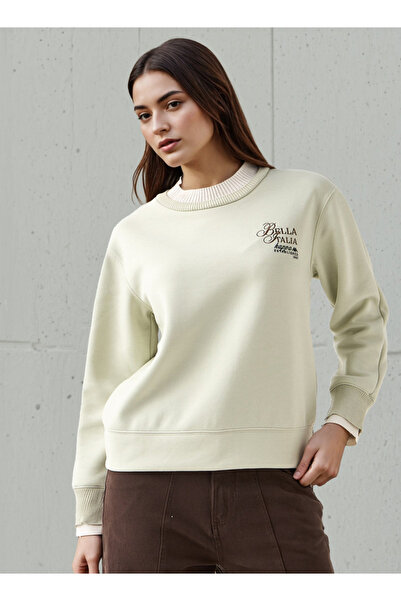 Kappa سويت شيرت نسائي ذو ضلع مزدوج