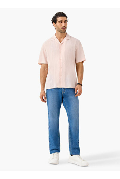 FAV Seersucker Textured Resort Collar Shirt