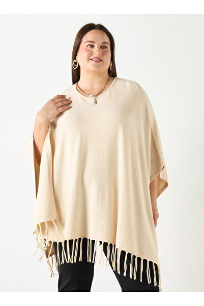 Ulla Popken Fringe Poncho