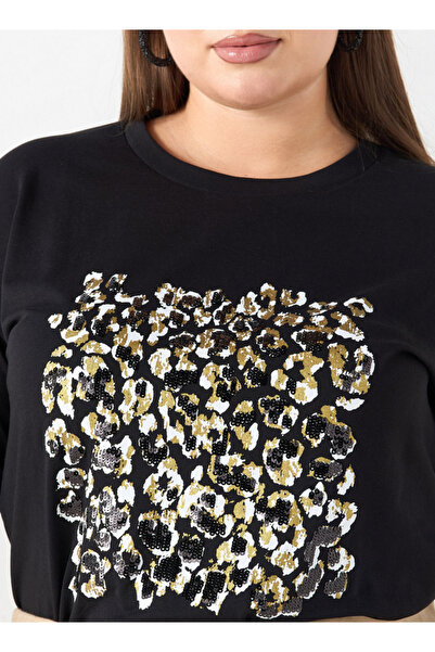 Ulla Popken Plus Size Ulla Popken Animal Print T-shirt