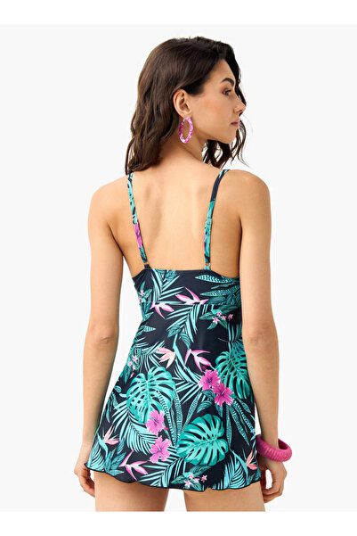 FAV Floral Print Strappy Swim Top and Briefs Set