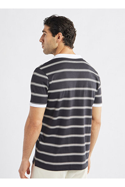 FAV Striped Polo T-shirt with Short Sleeves