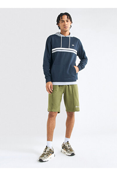 FAV Striped Hooded Sweatshirt with Long Sleeves and Kangaroo Pockets