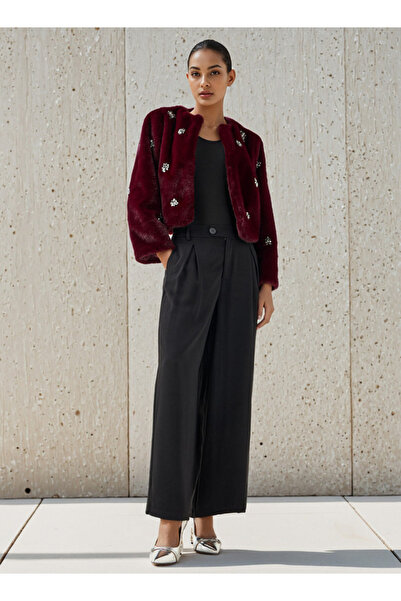 Iconic Fur Coat With Crystals