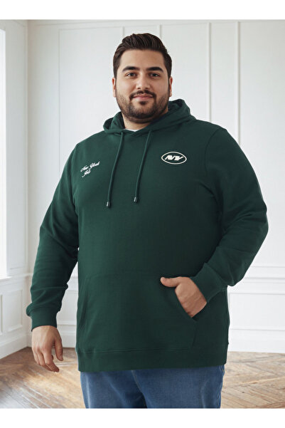 FAV هودي رجالي من القطن بقصة عادية وطبعة نيويورك جيتس