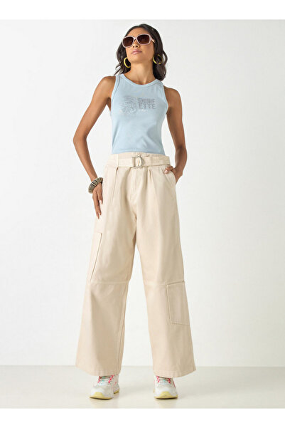 SP Characters Smurf Embellished Crew Neck Tank Top with Racerback