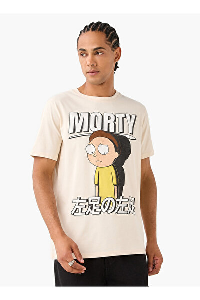 SP Characters Rick and Morty Print T-shirt with Crew Neck