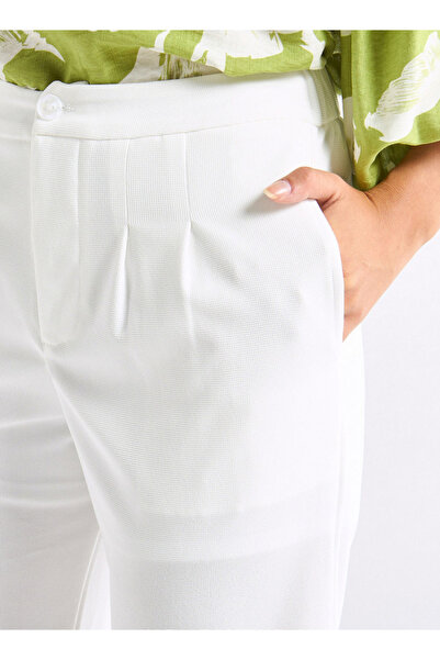 FAV Textured Wide Leg Pants With Pockets