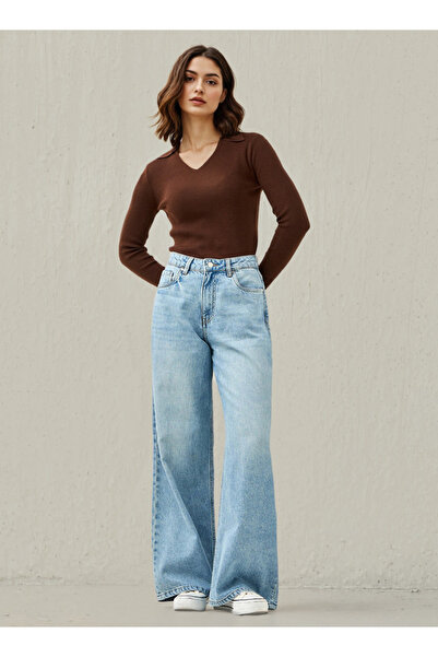 Lee Cooper Wide Leg Jeans with Pockets