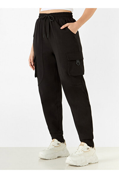 FAV Applique Detail Cargo Joggers with Drawstring Closure