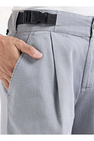 FAV Textured Regular Fit Flexi Waist Trousers With Belt Detail And Pockets