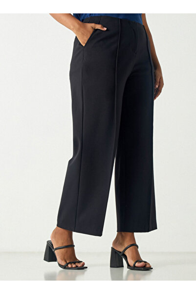 Ulla Popken بنطلون مقاس كبير مع أزرار للإغلاق وجيوب