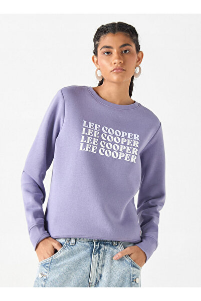 Lee Cooper Logo Embossed Sweatshirt with Long Sleeves