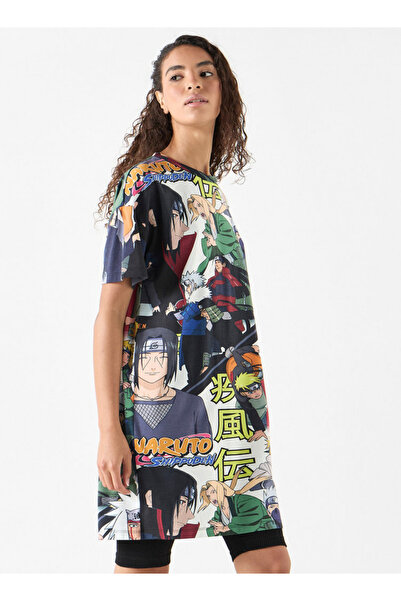 SP Characters تي شيرت طويل الأكمام بطبعة ناروتو بالكامل ورقبة دائرية