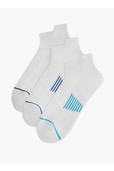 FAV مجموعة من 3 جوارب نصف تيري مزخرفة بطول الكاحل