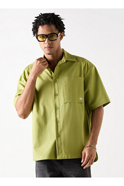 ECKO Relaxed Fit Shirt With Pocket And Short Sleeves