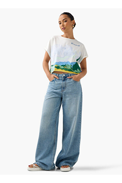 SP Characters تي شيرت قصير بطبعة فينسنت وأكمام ممتدة