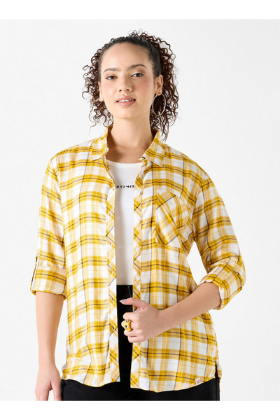 Lee Cooper Checked Shirt With Long Sleeves And Pocket