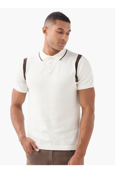 FAV قميص بولو محبوك بخطوط