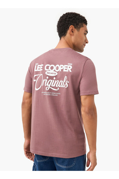 Lee Cooper تي شيرت برقبة دائرية وتفاصيل الشعار