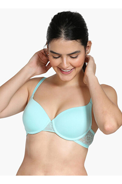 Zivame Lace Panel Padded Demi Bra