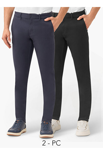 FAV مجموعة من 2 - بنطال تشينو بقصة عادية