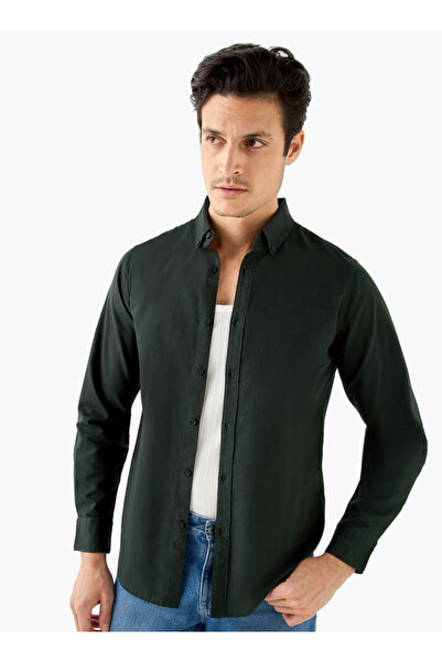 FAV قميص بقصّة عادية وأكمام طويلة