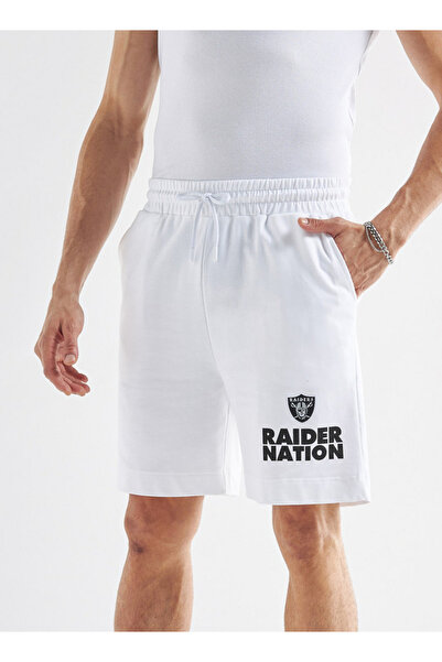 FAV Las Vegas Raiders Print Shorts with Elasticated Waistband and Pockets
