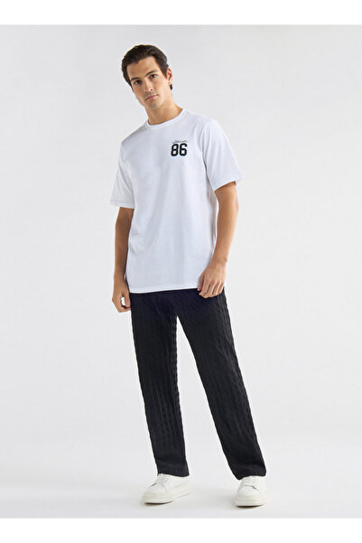 FAV Textured Pants with Drawstring Closure and Pockets