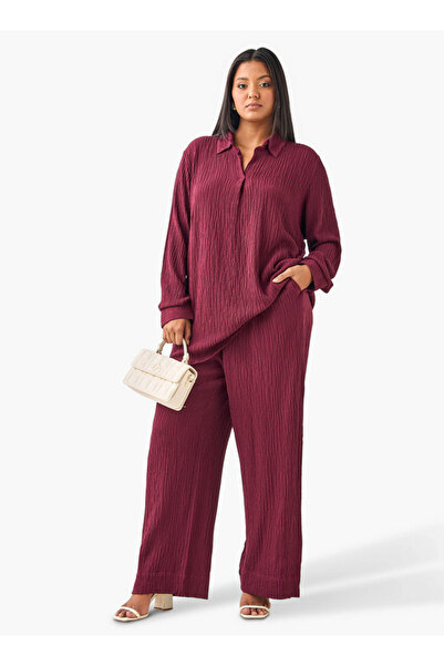 Ulla Popken Plus Size Ulla Popken Textured Resort Top