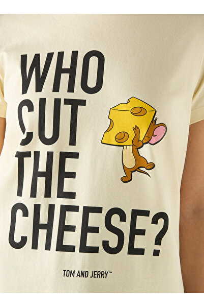 SP Characters Jerry Print T-shirt with Crew Neck and Short Sleeves