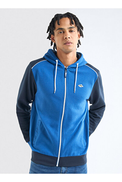 FAV Colourblock Long Sleeves Hoodie with Zip Closure